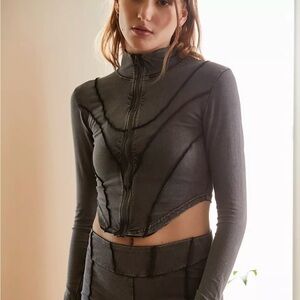 Urban Outfitters Charcoal Zip-Up Hoodie